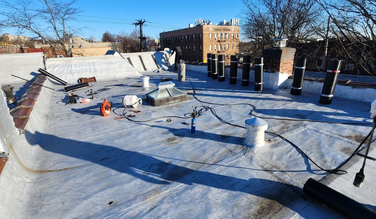 Existing Flat Roof Repair in the Bronx Project Shot 1