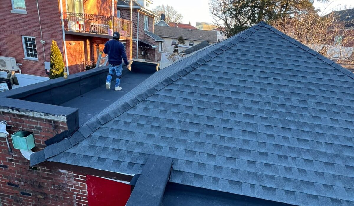 Flat and Shingle Roof Replacement in the Bronx Project Shot 6