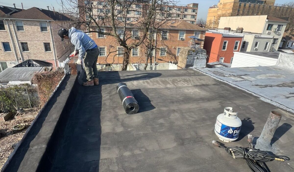 Project: New Flat Roof Installation in the Bronx - American Roofing ...