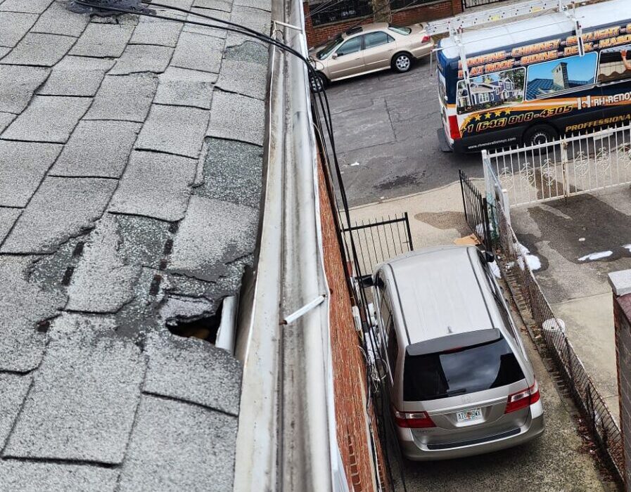 Shingle Roof, New Gutter and New Plywood Installation in Queens Project Shot 3