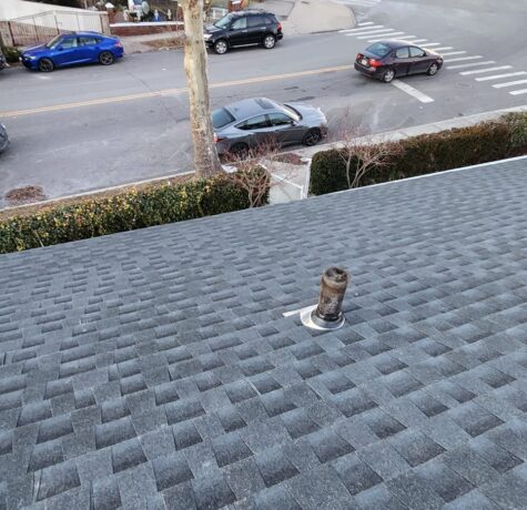 Shingle Roof, New Plywood and New Gutter Installation the Bronx Project Shot 1