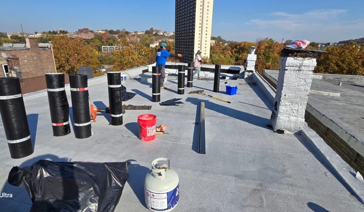 New Flat Roof Installation in Queens NY Project Shot 1